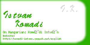 istvan komadi business card